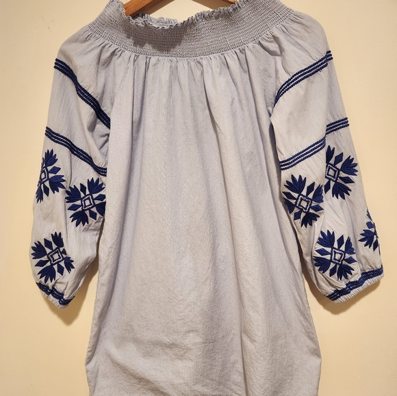 Anthropologie THML Women's Dress (or Tunic) Off Shoulder Fair Isle Size Small - Picture 5 of 7